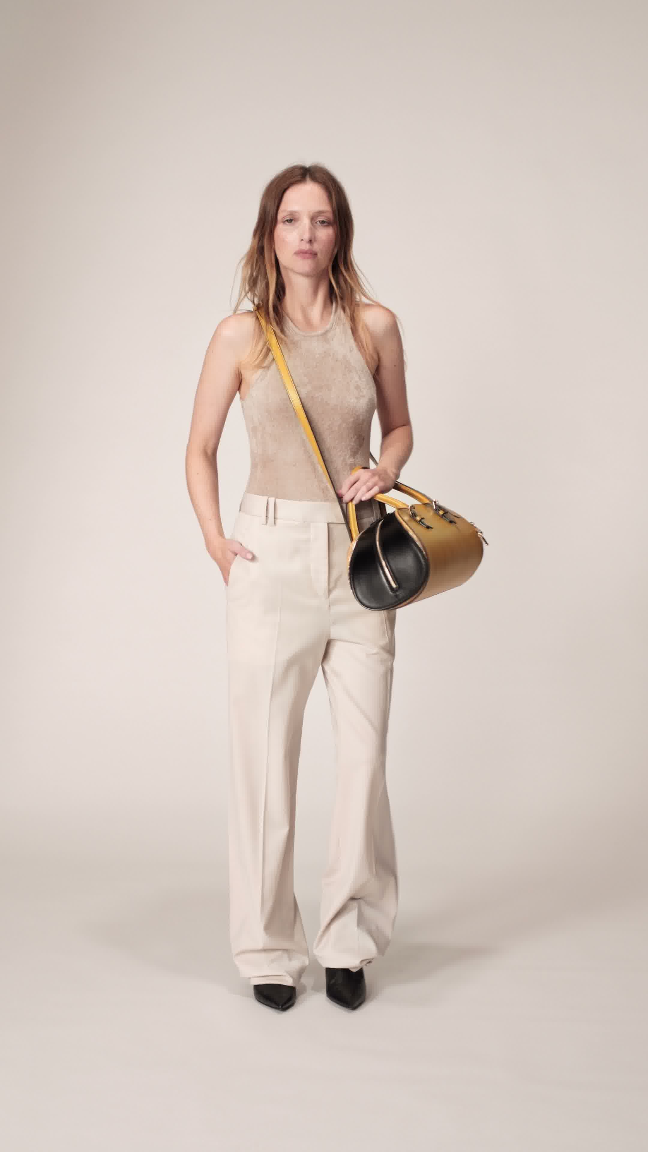 Yellow Black Bowling Bag